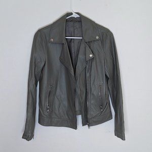 Grey Leather Jacket